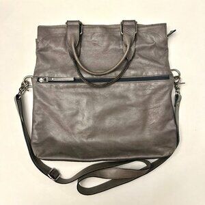 Garnet Hill Leather Fold-Over Crossbody Bag